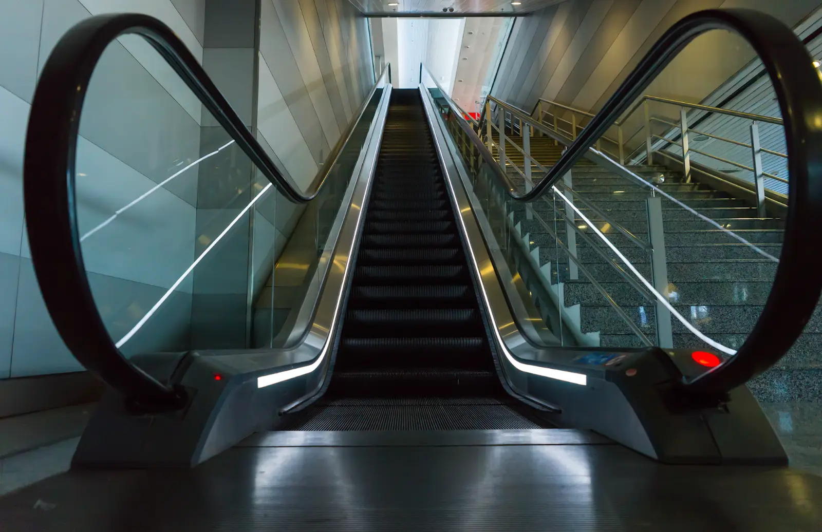 Brand new escalator installed by licensed C11 contractor.